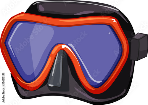 sea diving mask cartoon. sea diving mask sign. isolated symbol vector illustration