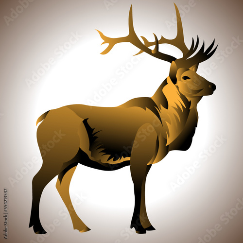 deer illustration christmass