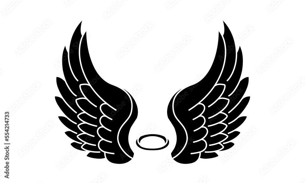 vector angel wings tribal tattoo vector angel wings tribal tattoo