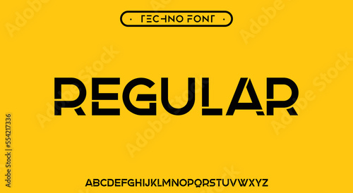 REGULAR Modern Bold Font. Regular Italic Number Typography urban style alphabet fonts for fashion, sport, technology, digital, movie, logo design, vector illustration