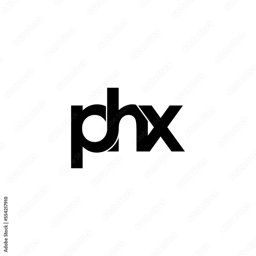 phx lettering initial monogram logo design phx lettering initial monogram logo design