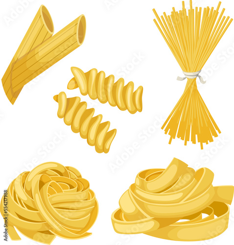 pasta italian food set cartoon. dish sauce, meal plate, healthy delicious spaghetti pasta italian food vector illustration