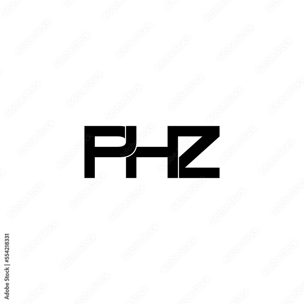 phz lettering initial monogram logo design phz lettering initial monogram logo design
