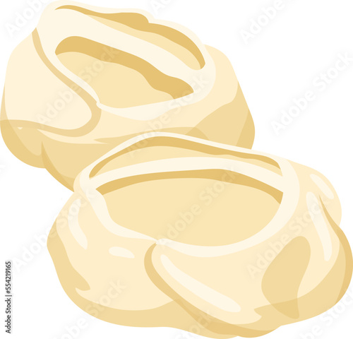 manti food cartoon. tasty frozen dumpling cook food, manti vector illustration