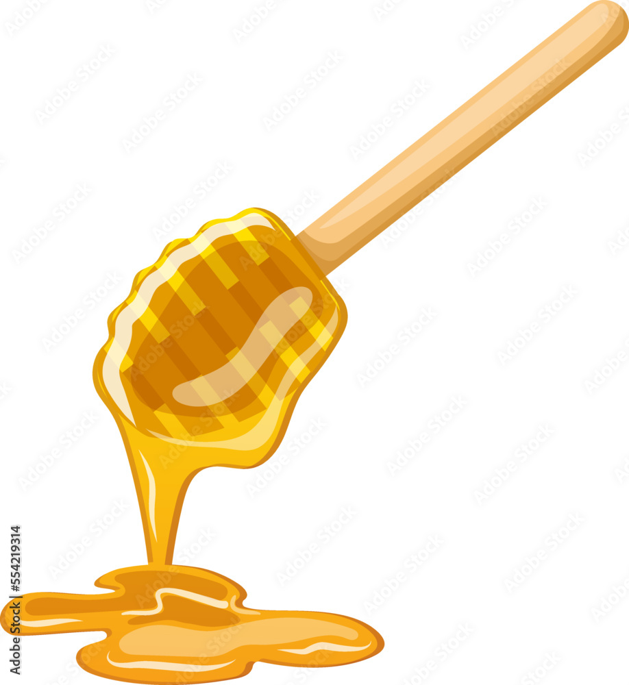 spoon honey cartoon. wooden dipper, stick wood liquid drop spoon honey vector illustration spoon honey cartoon. wooden dipper, stick wood liquid drop spoon honey vector illustration
