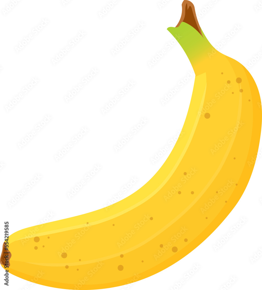 banana fruit cartoon vector. yellow fresh food, ripe skin, peel tropical one sweet banana fruit. isolated color illustration
