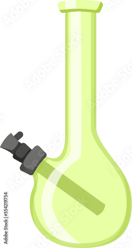 bong cannabis cartoon. weed pipe, smoke glass, marijuana smoking water bong cannabis vector illustration