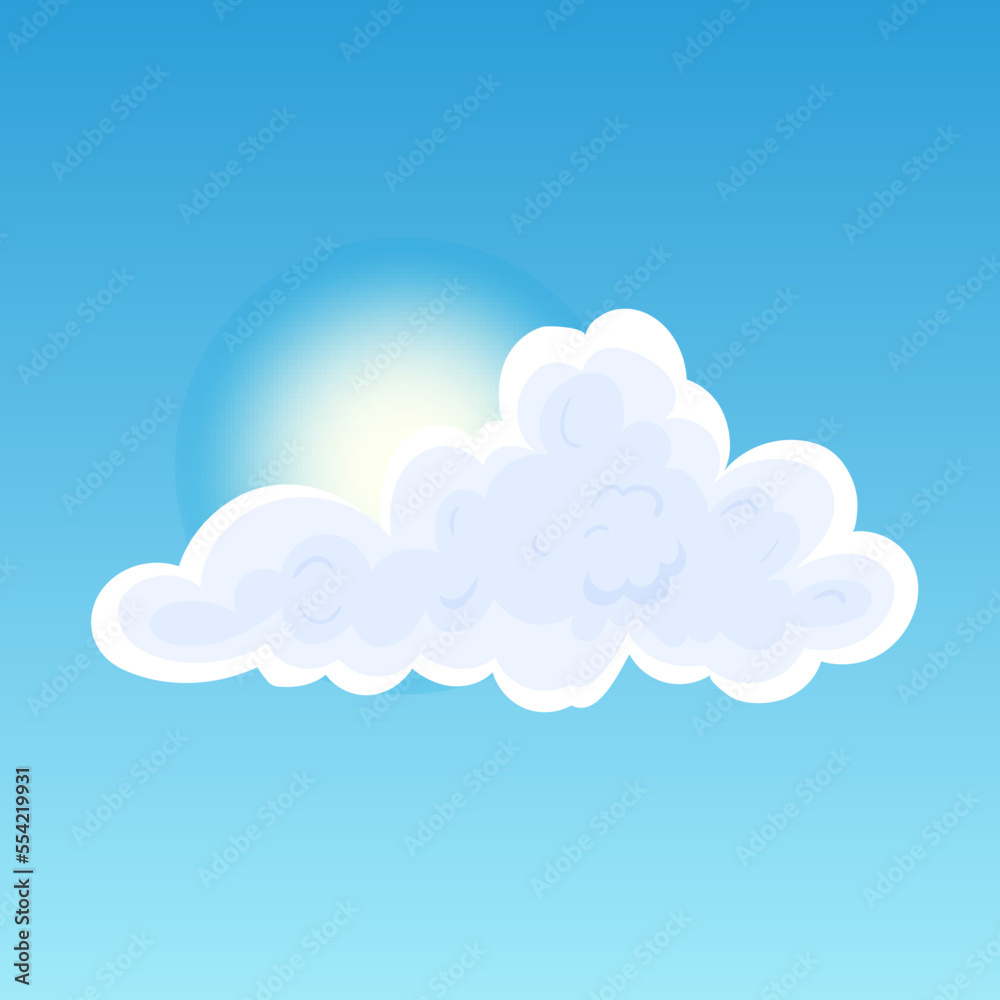 fluffy cloud cartoon vector white sky, smoke space, cloudy heaven flat cartoon color illustration fluffy cloud cartoon vector white sky, smoke space, cloudy heaven flat cartoon color illustration