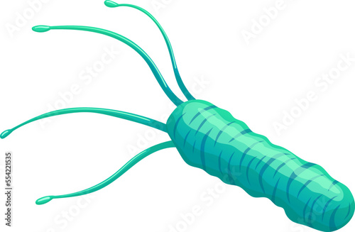 bacteria epidemic cartoon. microscopic organism, bacillus probiotic, bug infection bacteria epidemic vector illustration