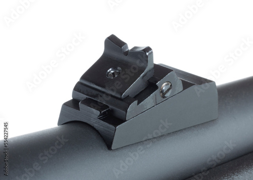 Iron sight that is fully adjustable on a rifle barrel