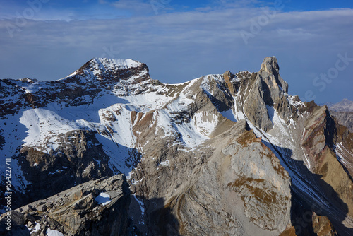 Feuerspitze 2852m und Holzgauer Wetterspitze 2895m von der Fallenbacherspitze (2723m) aus.