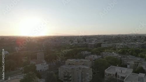 Drone Rome sunset