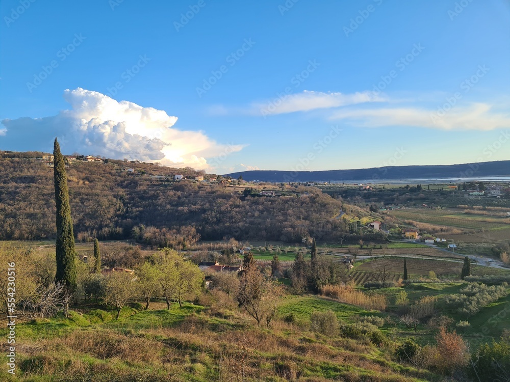 Fototapeta premium view of the village