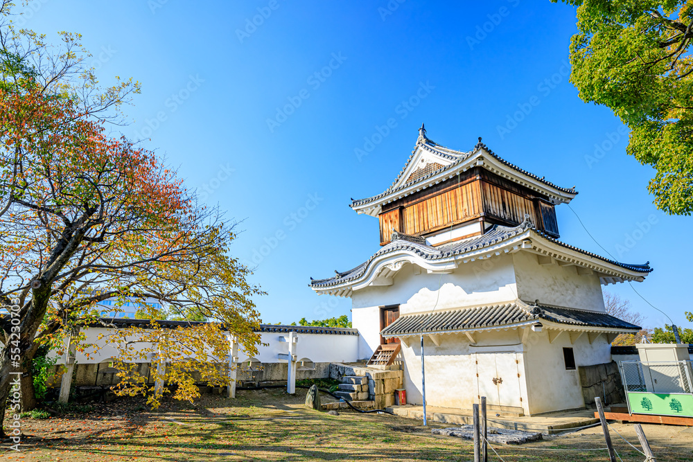 秋の岡山城 月見櫓 岡山県岡山市 Okayama Castle in autumn. Tsukimi Yagura. Okayama prefecture, Okayama City. 秋の岡山城 月見櫓 岡山県岡山市 Okayama Castle in autumn. Tsukimi Yagura. Okayama prefecture, Okayama City.