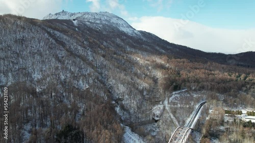 Hokkaido, Japan - December 15, 2022: Lake Toya During Winter Season photo