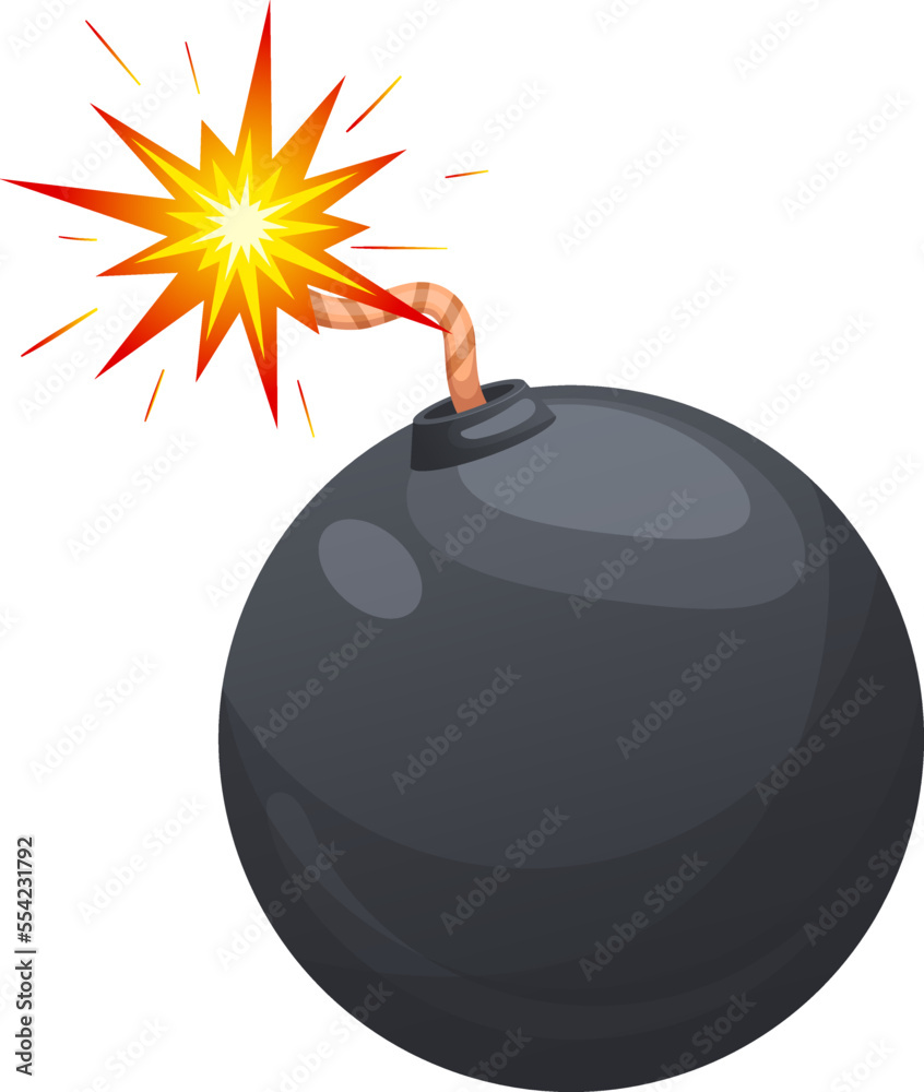 Bomb Cartoon Toon Fuse Burning Lit Timer Sparks Sphere Ball Stock Video  Footage by ©dyvision #465755332