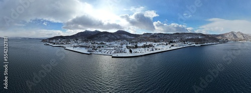Hokkaido, Japan - December 15, 2022: Lake Toya During Winter Season photo