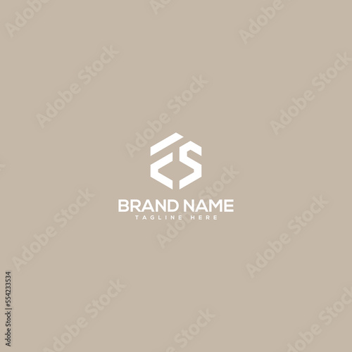 Alphabet monogram letters FS, SF logo design vector icon.