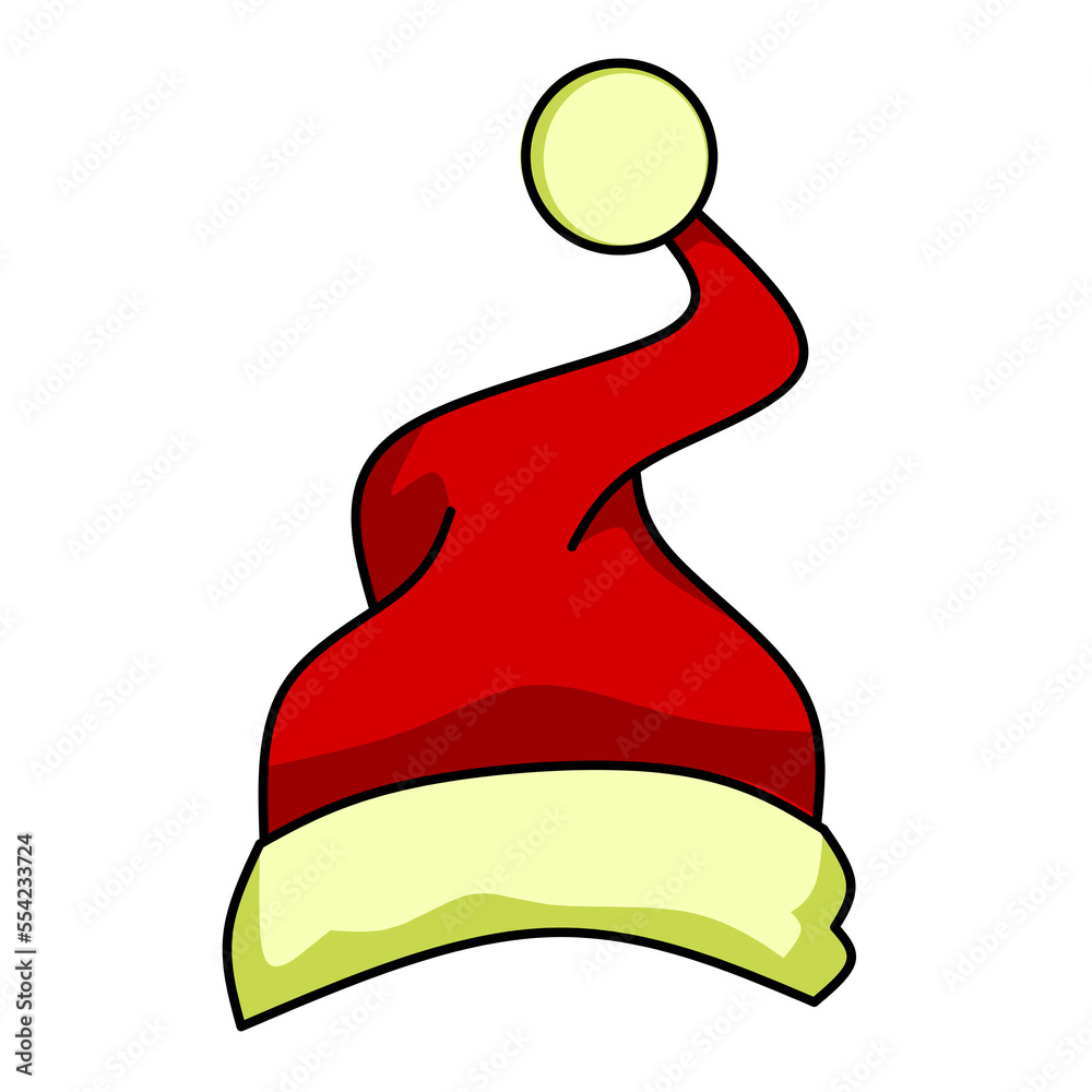 Santa hat icon, red hat santa with elegance concept, perfect for your design Santa hat icon, red hat santa with elegance concept, perfect for your design