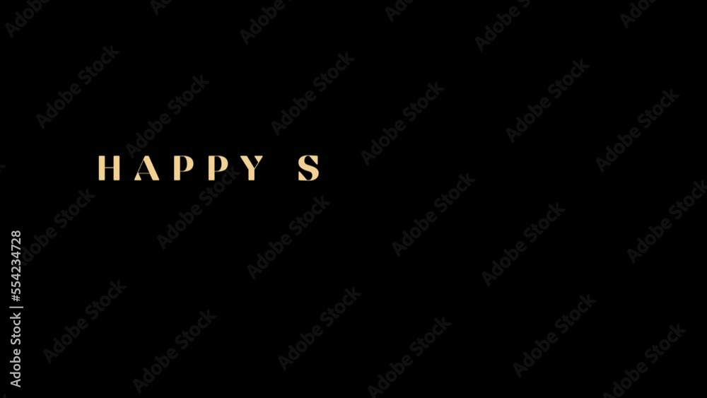 Happy September Equinox 4k video with gold letters Happy September Equinox 4k video with gold letters