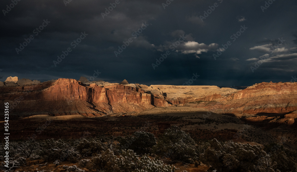 Dark Clouds Over Ridges of Capitol Reef National Park