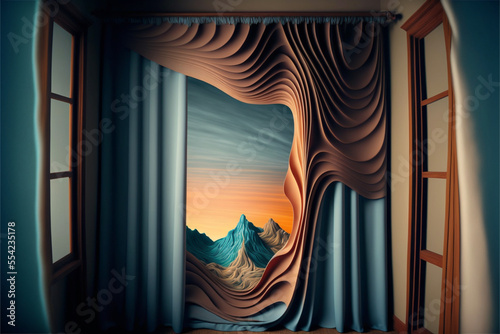 curtains in the night