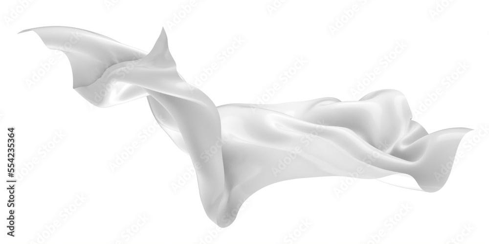 White fabric textile on wind. cloth fluttering White fabric textile on wind. cloth fluttering