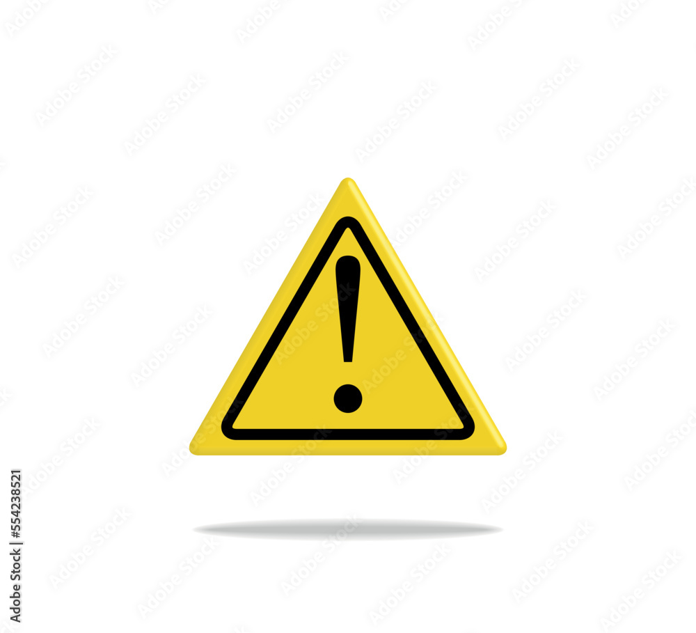 3d danger sign isolated on white background 3d danger sign isolated on white background