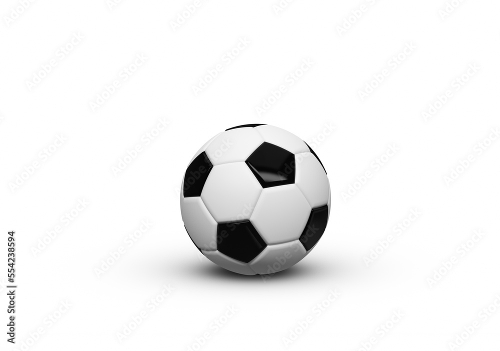 Fototapeta premium Football soccer ball on white background.