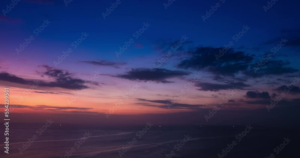 Timelapse of sunset on ocean with clouds. Fast time movement Timelapse of sunset on ocean with clouds. Fast time movement