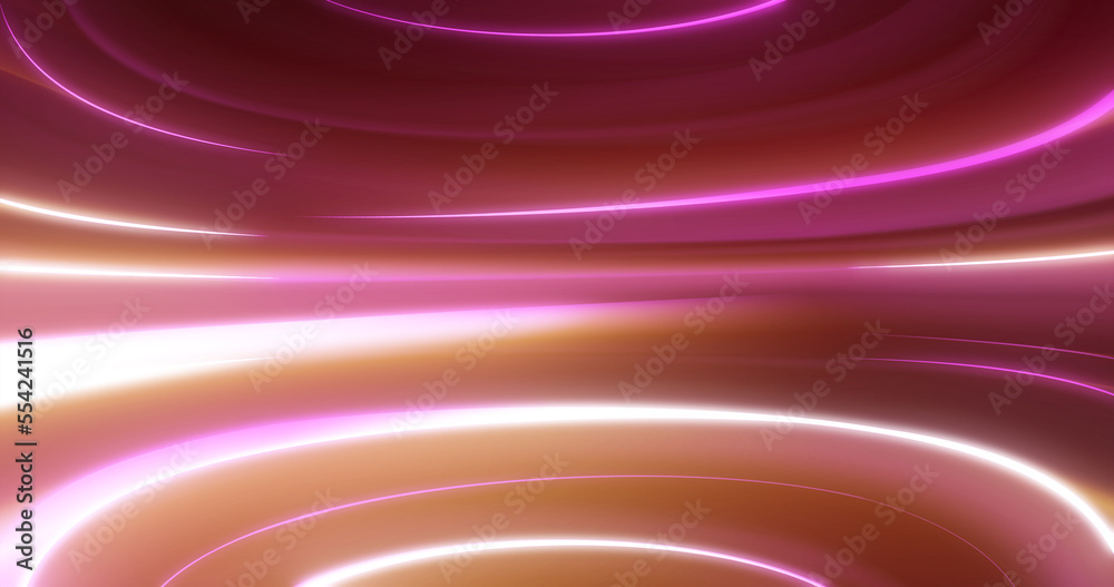 Violet pink luminous lines raised from magical energy lines and stripes on a black background. Abstract background Violet pink luminous lines raised from magical energy lines and stripes on a black background. Abstract background