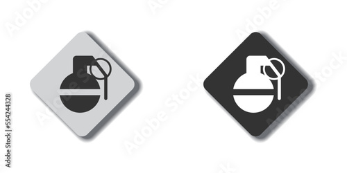 Grenade icon. Simple design. Vector illustration.
