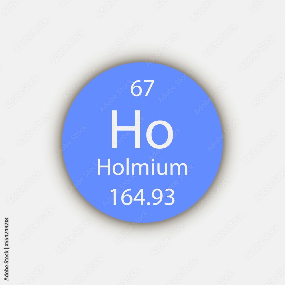 Holmium symbol. Chemical element of the periodic table. Vector illustration. Holmium symbol. Chemical element of the periodic table. Vector illustration.