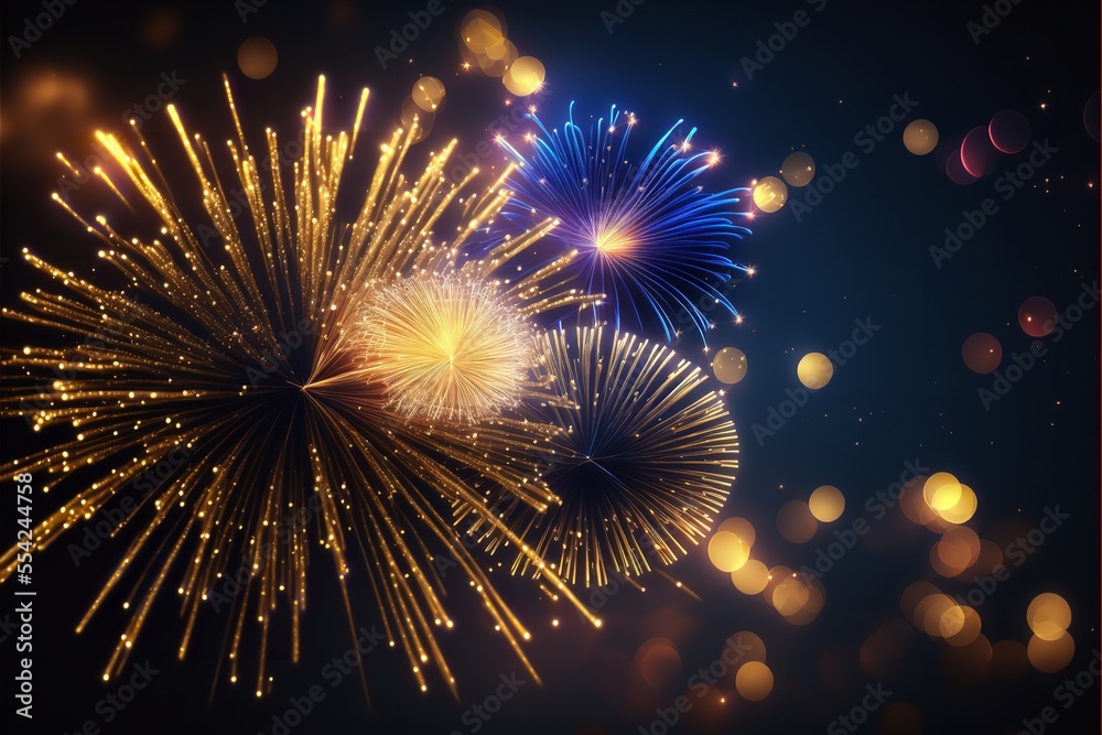 2023 background, Happy new year 2023 background with dust particles and