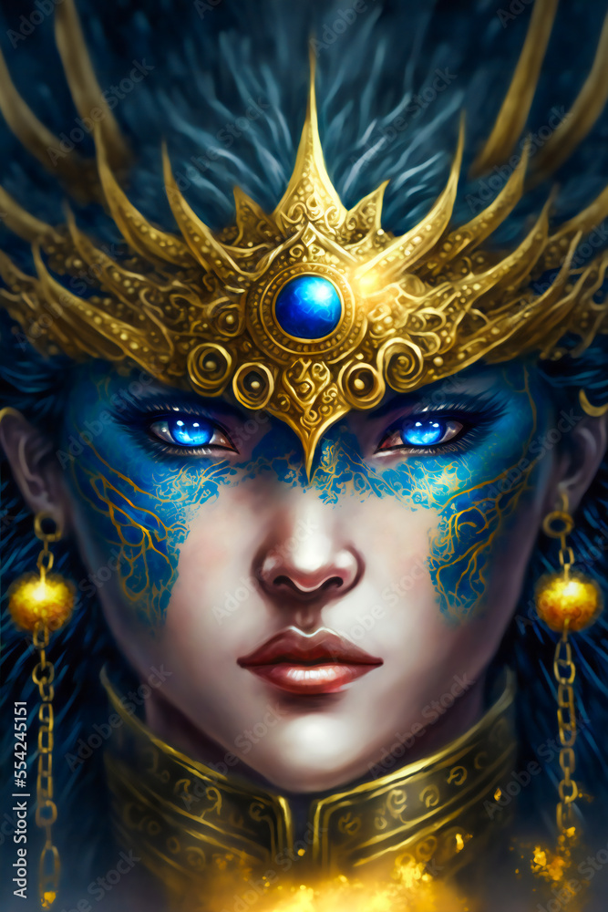 A modern futuristic warrior king. Image created with Generative AI
