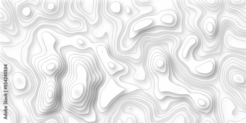 Obraz premium Topographic map. Geographic mountain relief. Abstract lines background. Contour maps. Vector illustration, Topo contour map on white background, Topographic contour lines vector map seamless pattern