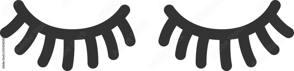 つけまつ毛アイコンのイラスト つけまつ毛アイコンのイラスト
