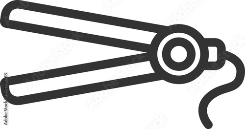 ヘアアイロンアイコンのイラスト