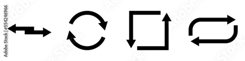 Conjunto de iconos de doble flecha, actualizar. Concepto de actualización, invertir sentido, intercambio. Ilustración vectorial photo