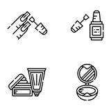 Linear Beauty and Cosmetics Icons