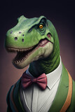 Portrait of tyranosaurus rex dinosaur