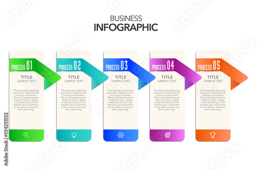 Infographic Business options or steps , colorful icons ,vector infographic template.stock Vector illustration