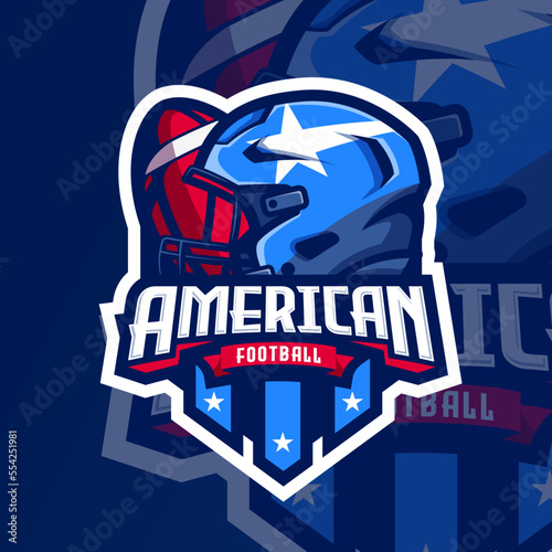 American football logo template,vector illustration