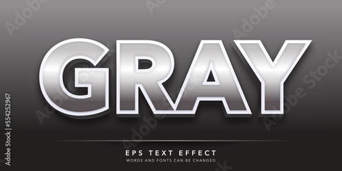 gray editable text effect