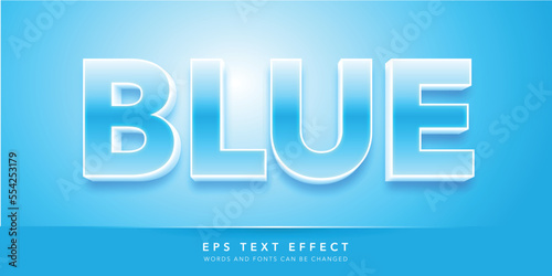 blue editable text effect
