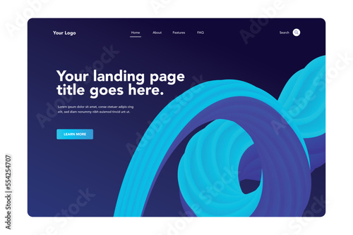 Abstract Shapes Landing Page 3