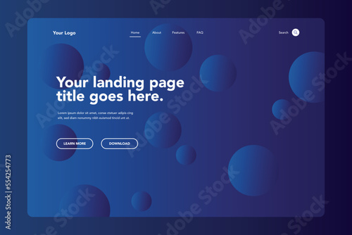 Bubble Shapes Landing Page 1