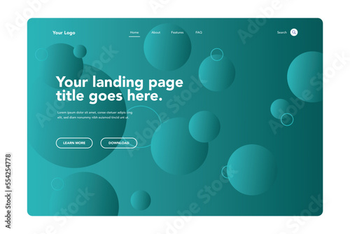 Bubble Shapes Landing Page 2