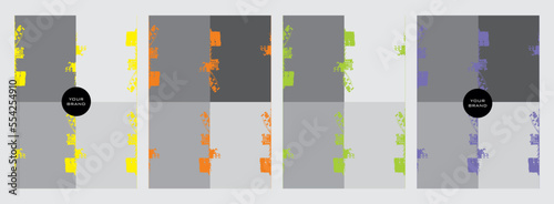 Ethnic Cover Design Set. Creative abstract with freehand sketch on the background. Premium luxury vector collection for catalogs, flyers, invitations