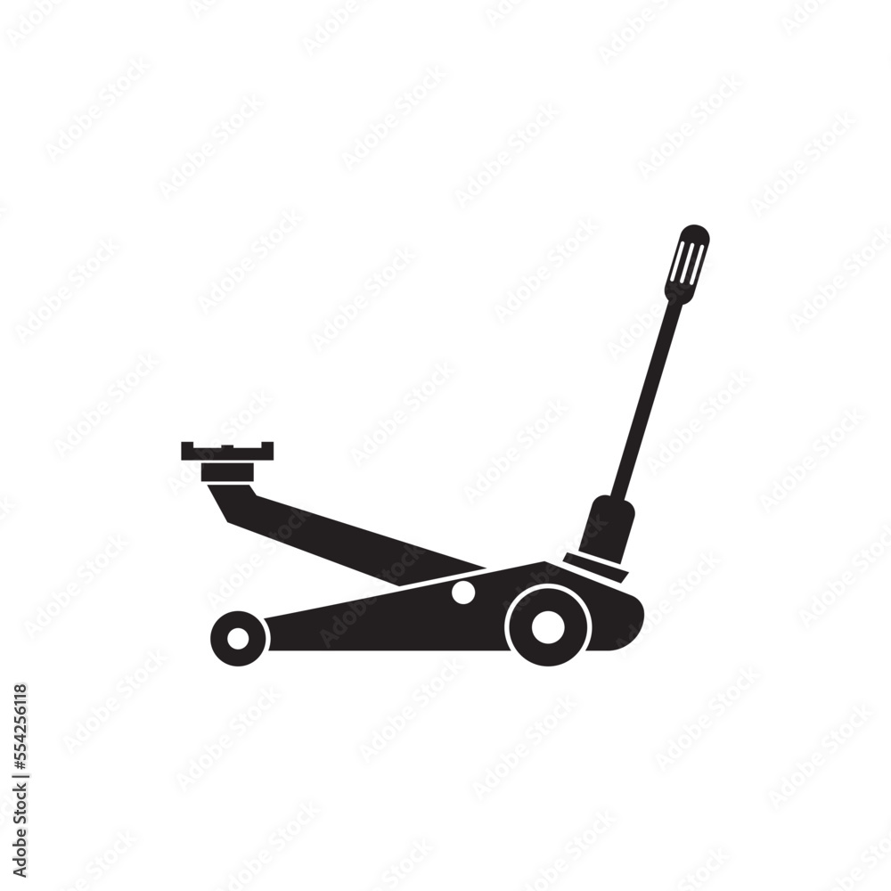 Hydraulic jack icon vector illustration design template. Hydraulic jack icon vector illustration design template.